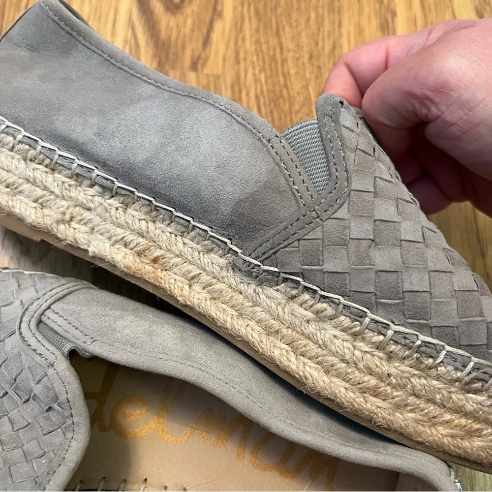 Grayish blue Woven Espadrilles Platforms